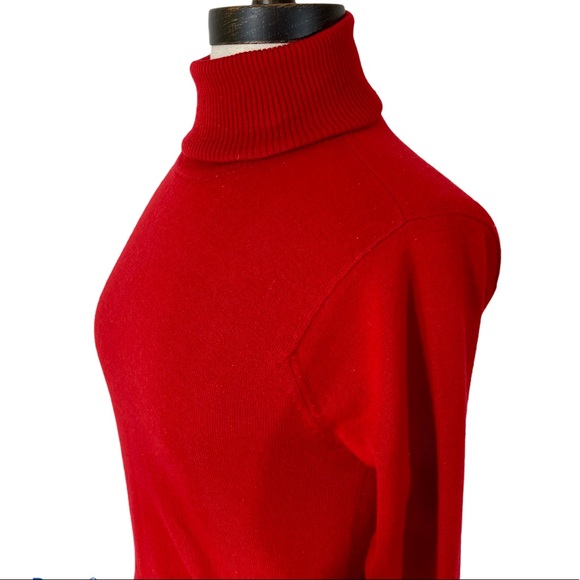 Yves Saint Laurent red wool VTG turtleneck sweater - Picture 3 of 6